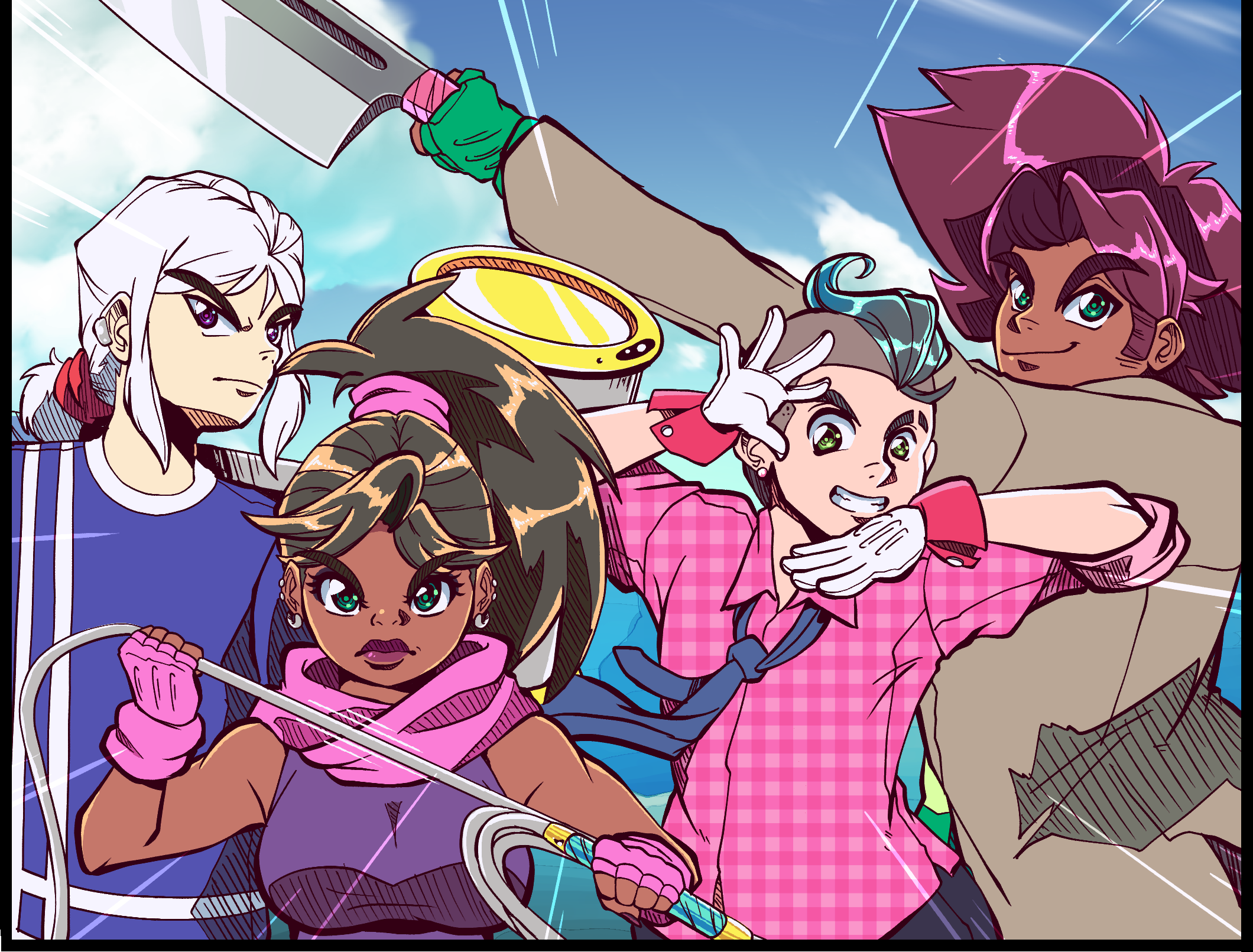 Promo shot of Lance, Lee, Magnus, and Elliott. A sneak peek at Issue 3
